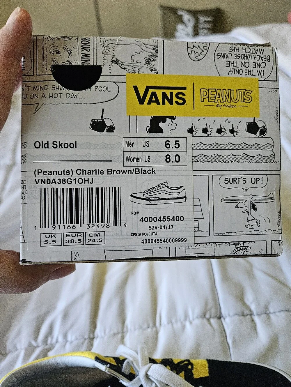 Vans x Peanuts Old Skool ‘Charlie Brown’ - Women's 8 (Rare/Collab)